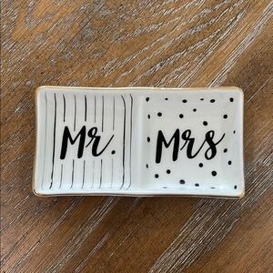 Mr. and Mrs. Ceramic Ring Tray